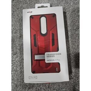 Phone Case For Nokia 3.1 Plus Zizo Transform Series Red Bolt
